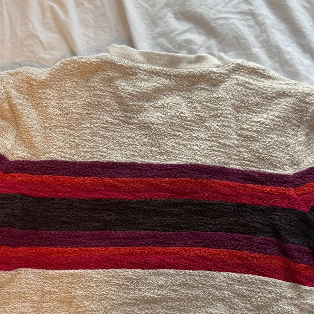 Faherty Vista Stripe Pullover Sweatshirt, Women's size M - Picture 3 of 5